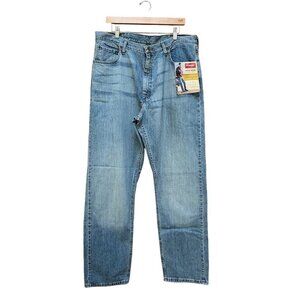 Wrangler NWT Mens Relaxed Fit Jeans Straight Leg Size 38x34 Blue